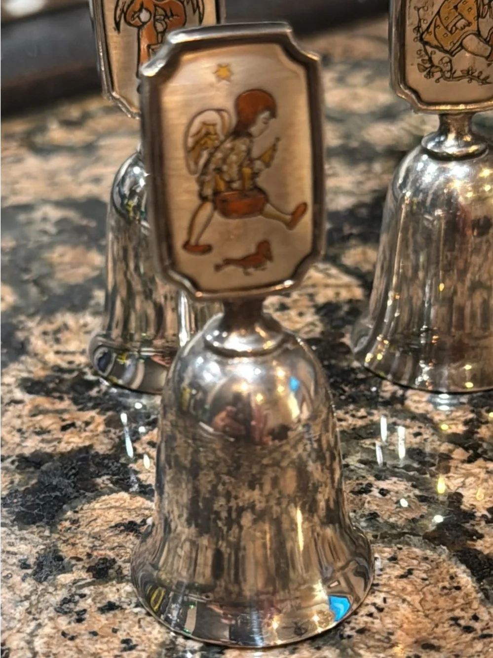 Vintage Reed & Barton Damascene Berta Hummel Bells - First Edition (Set of 3)